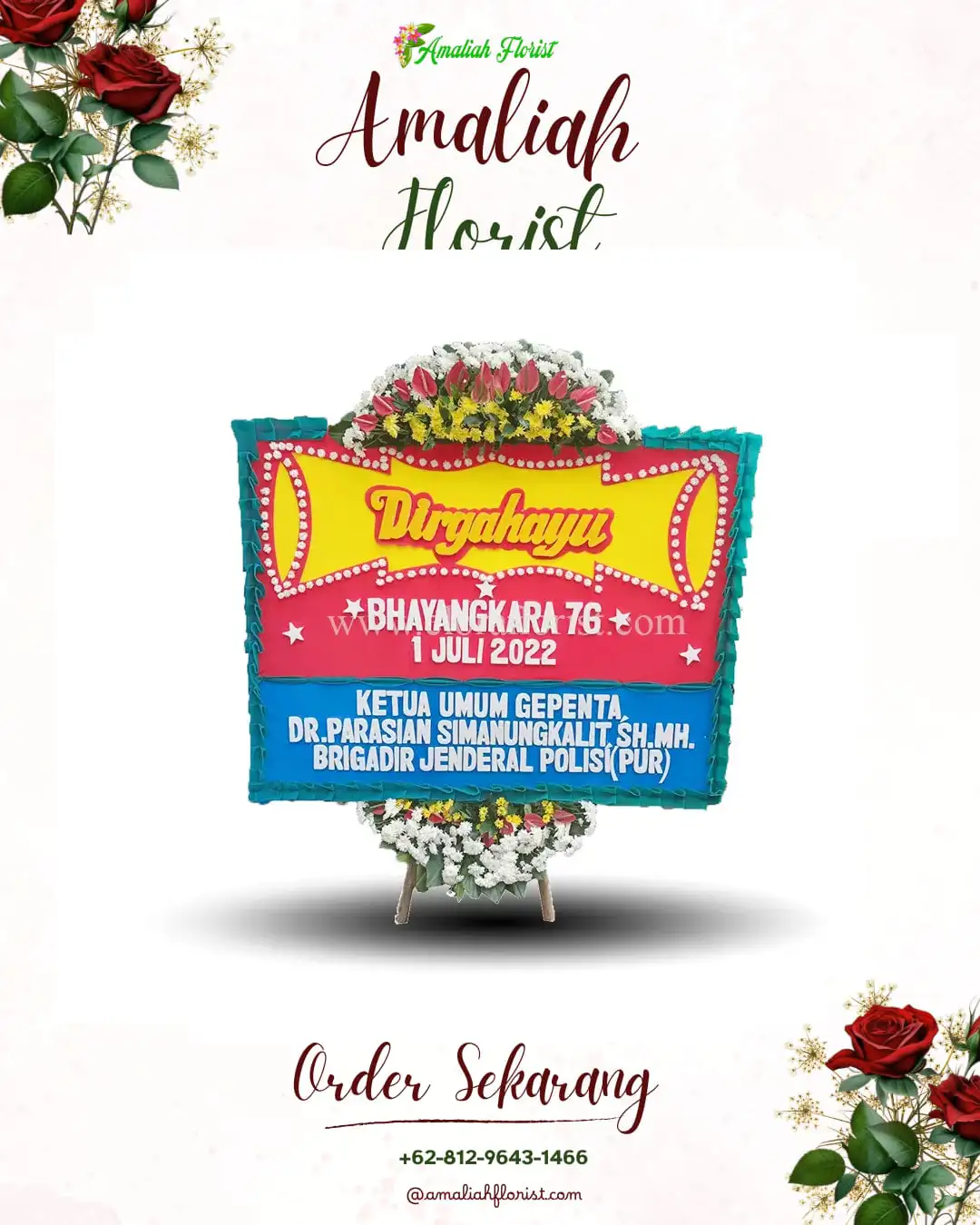 Papan Bunga HUT Ulang Tahun Kisam Ilir